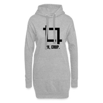 Oh Crop Funny Graphic Designer - Photographer - - Sweat-shirt à capuche long Femme - gris chiné - Devant