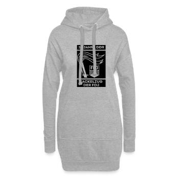 Fackelzug der FDJ Pioner UdSSR Lenin - Hoodie-Kleid - Grau meliert - Vorne