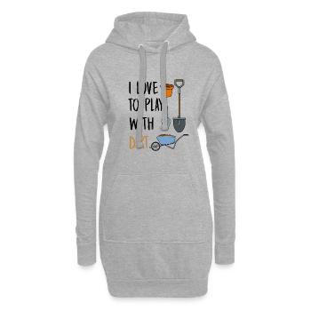 Jardinage pour les jardiniers - Sweat-shirt à capuche long Femme - gris chiné - Devant