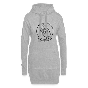 Ruhe Schweigefuchs Geschenk Schweigefuchs Lehrer - Hoodie-Kleid - Grau meliert - Vorne