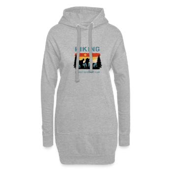 Wandern Rente Ruhestand - Hoodie-Kleid - Grau meliert - Vorne