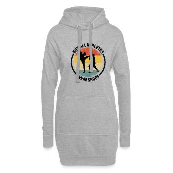 Not All Athletes Wear Shoes Kickboxer Kickboxing - Hoodie-Kleid - Grau meliert - Vorne