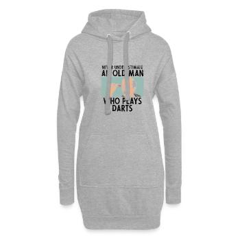 Dictons du joueur de fléchettes - Sweat-shirt à capuche long Femme - gris chiné - Devant