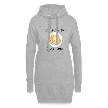 Manger des pâtes Spaghetti Lover Italian Food - Sweat-shirt à capuche long Femme - gris chiné - Devant