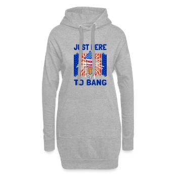 Juste ici pour frapper le drapeau américain des États-Unis Merica 4ème de - Sweat-shirt à capuche long Femme - gris chiné - Devant