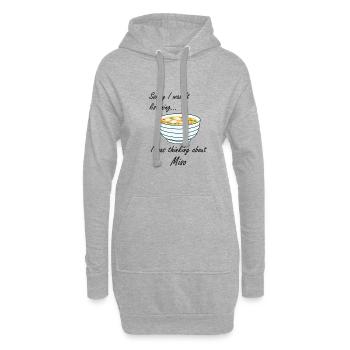Denken Sie an Miso Ironic Sprichwort japanisches - Hoodie-Kleid - Grau meliert - Vorne