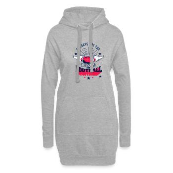 Sonntag Für Jesus Und Fußballspieler Fußball - Hoodie-Kleid - Grau meliert - Vorne