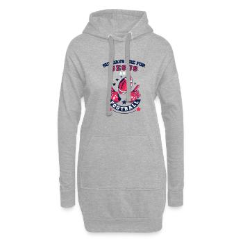 Sonntag Für Jesus Und Fußballspieler Fußball - Hoodie-Kleid - Grau meliert - Vorne
