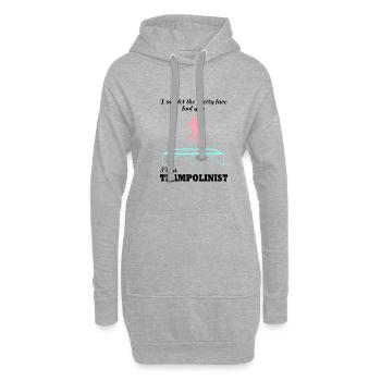 Ironic Quote Trampoliniste de saut de trampoline - Sweat-shirt à capuche long Femme - gris chiné - Devant