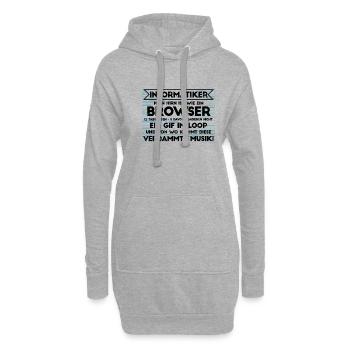 Informatiker Informatik Programmierer Nerd Geek - Hoodie-Kleid - Grau meliert - Vorne