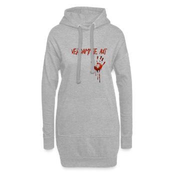 Halloween Süßigkeiten Verkleidung Kostüm - Hoodie-Kleid - Grau meliert - Vorne