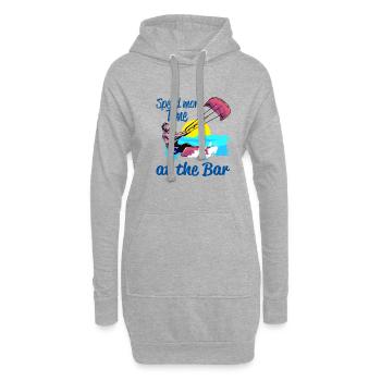 Kitesurfer Spend More Time At The Bar Kitesurfen - Hoodie-Kleid - Grau meliert - Vorne