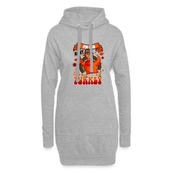 Je suis la tante Turkey Tante - Sweat-shirt à capuche long Femme - gris chiné - Devant