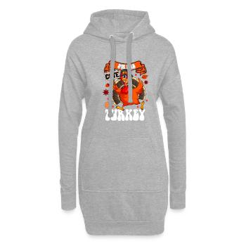 Je suis la dinde mignonne - Sweat-shirt à capuche long Femme - gris chiné - Devant