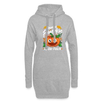 Citrouille la plus intelligente dans le patch Halloween - Sweat-shirt à capuche long Femme - gris chiné - Devant