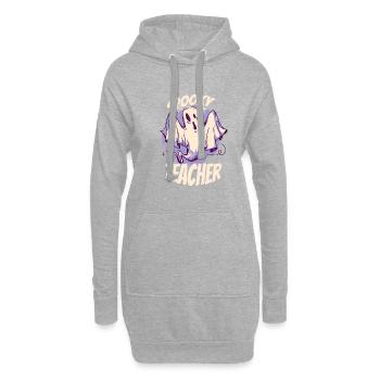 Spooky Teacher Lehrer Halloween - Hoodie-Kleid - Grau meliert - Vorne