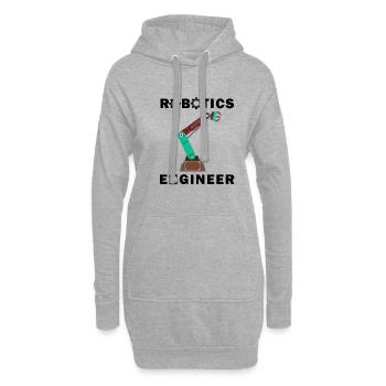 Robotik-Ingenieur Mechaniker Hobby-Roboter - Hoodie-Kleid - Grau meliert - Vorne
