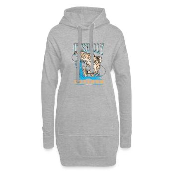 Locataire O’Fishally Retraité 2023 Pension Pêcheur Pêcheur - Sweat-shirt à capuche long Femme - gris chiné - Devant