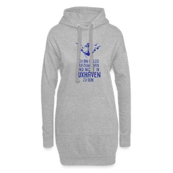 Cuxhaven - Hoodie-Kleid - Grau meliert - Vorne