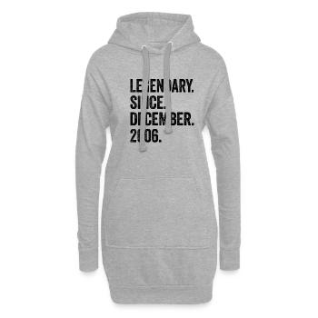 Legendary Since December 2006 16. Geburtstag - Hoodie-Kleid - Grau meliert - Vorne