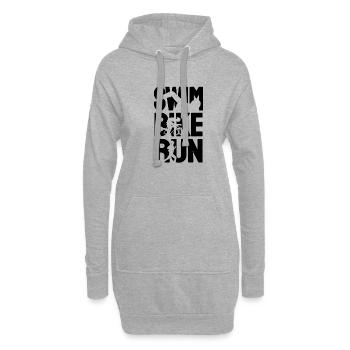 Triathlon Triathlet - Hoodie-Kleid - Grau meliert - Vorne