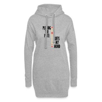 Flûte Lifts Mood Musicien classique Orchestre - Sweat-shirt à capuche long Femme - gris chiné - Devant