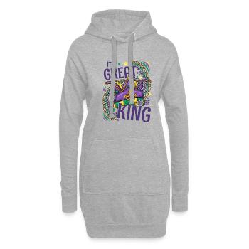 Mardi Gras Fasching Karneval - Hoodie-Kleid - Grau meliert - Vorne