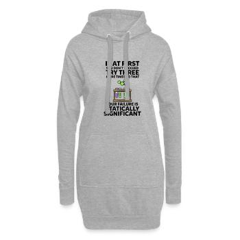 Chemie Chemielehrer Spruch - Hoodie-Kleid - Grau meliert - Vorne