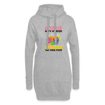 Protect What God Created Bible Zitat Coral Reefs - Hoodie-Kleid - Grau meliert - Vorne
