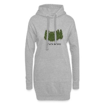 Harz Koordinaten - Hoodie-Kleid - Grau meliert - Vorne