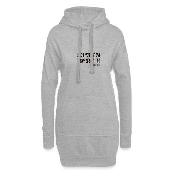 Hambourg coordonne le souvenir - Sweat-shirt à capuche long Femme - gris chiné - Devant