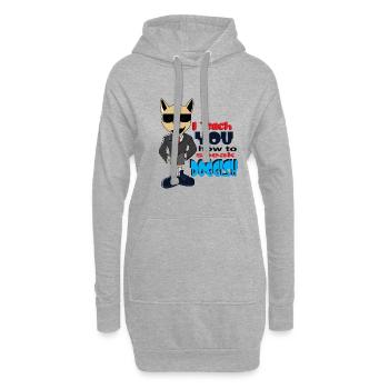 Professioneller Hundetrainer mit ironischem Zitat - Hoodie-Kleid - Grau meliert - Vorne