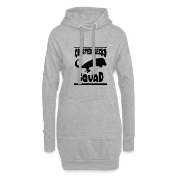 Gecko Squad Lustiges Sprichwort, Zitate über - Hoodie-Kleid - Grau meliert - Vorne
