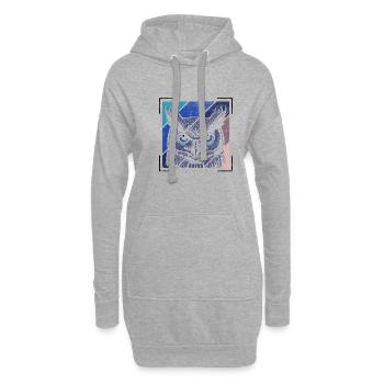 Nature Faune Hiboux Animaux de la forêt Animaux - Sweat-shirt à capuche long Femme - gris chiné - Devant