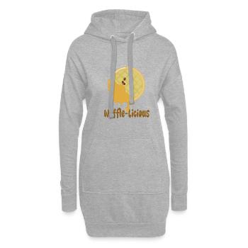 Waffle-Licious Ironic Cute Waffle Food Chef - Sweat-shirt à capuche long Femme - gris chiné - Devant
