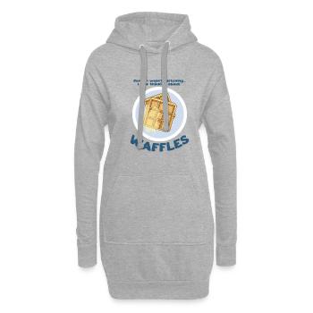 En pensant aux gaufres, au sirop Hobby Chef - Sweat-shirt à capuche long Femme - gris chiné - Devant
