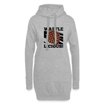 Chef culinaire amateur de crêpes aux gaufres - Sweat-shirt à capuche long Femme - gris chiné - Devant