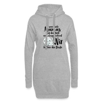 So viele Mamas auf der Welt Muttertag Geschenk - Hoodie-Kleid - Grau meliert - Vorne