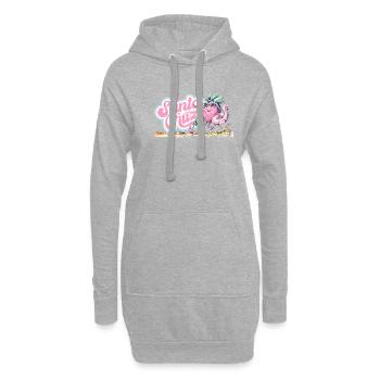 Santa Cruz Californie vintage rétro surfing ville - Sweat-shirt à capuche long Femme - gris chiné - Devant