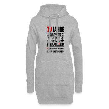 70. Geburtstag Männer Frauen Lustig 70 Jahre - Hoodie-Kleid - Grau meliert - Vorne