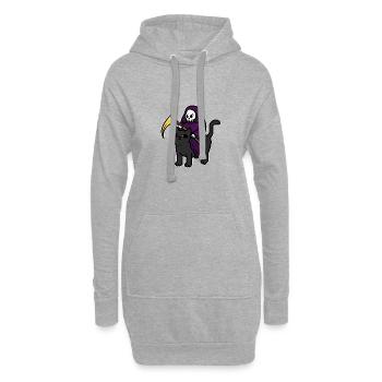 Halloween Geist Gruselig Spuk Angst Grauen Party - Hoodie-Kleid - Grau meliert - Vorne
