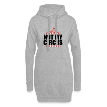 Not My Circus Karneval Zirkus Zirkuszelt Geschenk - Hoodie-Kleid - Grau meliert - Vorne