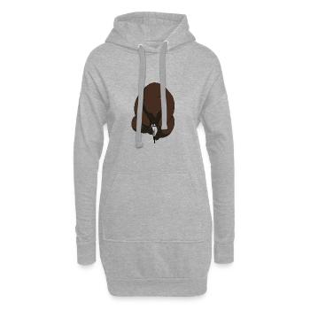 Vélo drôle ours brun ours grizzly - Sweat-shirt à capuche long Femme - gris chiné - Devant