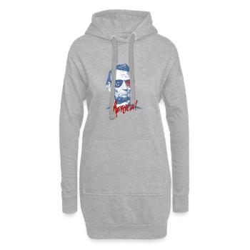 Abraham Lincoln Merica Design - NYE vom 4. Juli - Hoodie-Kleid - Grau meliert - Vorne