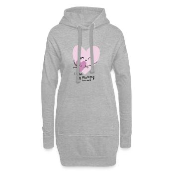 I LOVE MY MUMMY SOOO MUCH - Hoodie-Kleid - Grau meliert - Vorne