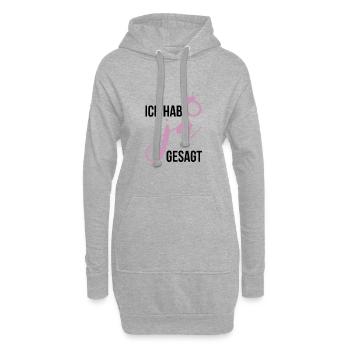 Hochzeit Braut Team Geschenk Junggesellenabschied - Hoodie-Kleid - Grau meliert - Vorne