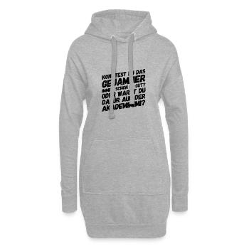 Bürohumor Büro Lustige Witzige Sprüche Mimimi - Hoodie-Kleid - Grau meliert - Vorne