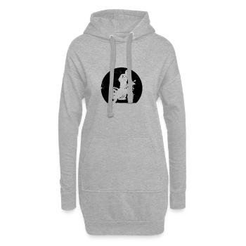 Moto pilote Lune Motocross Tour Cadeau - Sweat-shirt à capuche long Femme - gris chiné - Devant