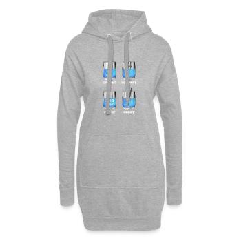 Funny Oboist Music Orchestra Music Musician - Hoodie-Kleid - Grau meliert - Vorne