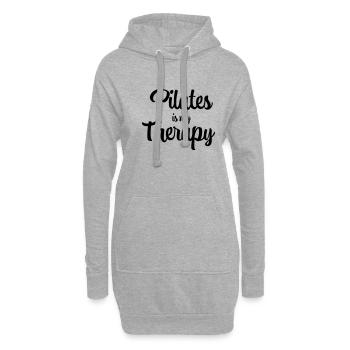 Le Pilates est ma thérapie - Sweat-shirt à capuche long Femme - gris chiné - Devant